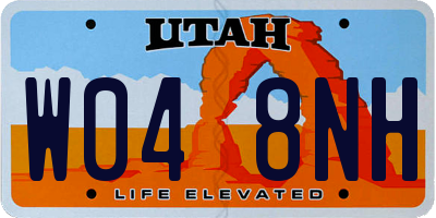 UT license plate W048NH