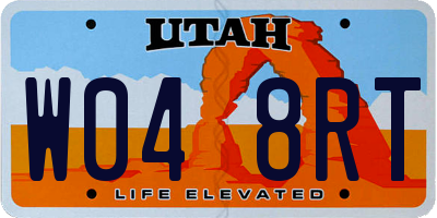 UT license plate W048RT