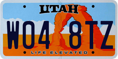 UT license plate W048TZ