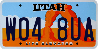 UT license plate W048UA