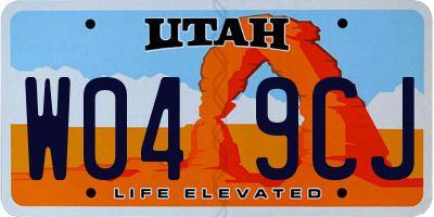 UT license plate W049CJ