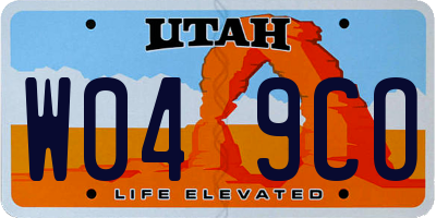 UT license plate W049CO
