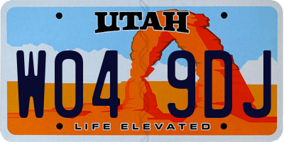UT license plate W049DJ