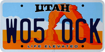 UT license plate W050CK