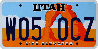 UT license plate W050CZ