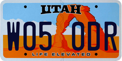 UT license plate W050DR