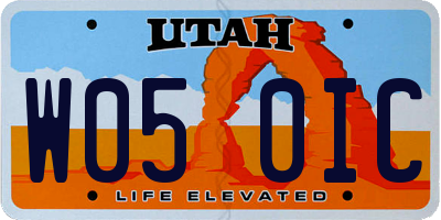 UT license plate W050IC