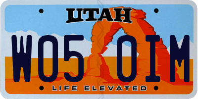 UT license plate W050IM