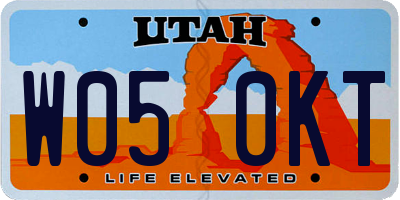 UT license plate W050KT