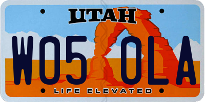 UT license plate W050LA
