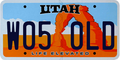 UT license plate W050LD