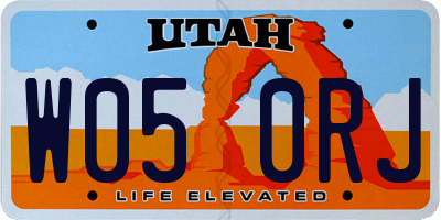 UT license plate W050RJ