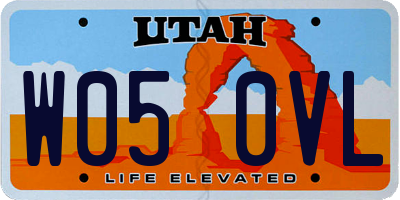 UT license plate W050VL