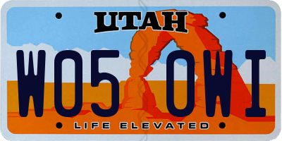 UT license plate W050WI