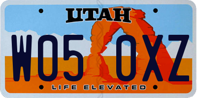 UT license plate W050XZ