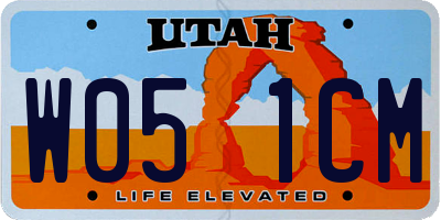 UT license plate W051CM