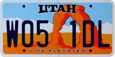 UT license plate W051DL