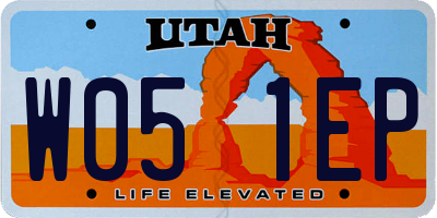 UT license plate W051EP