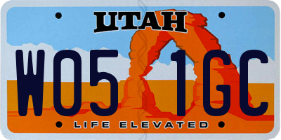 UT license plate W051GC
