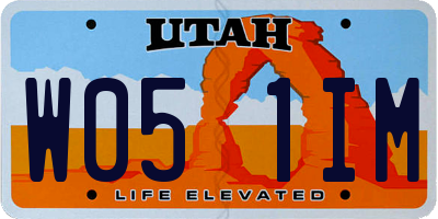 UT license plate W051IM