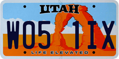 UT license plate W051IX