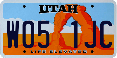 UT license plate W051JC