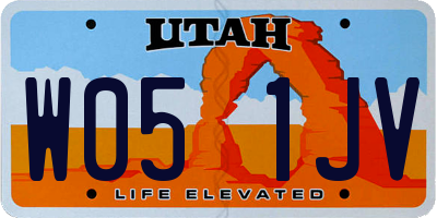 UT license plate W051JV