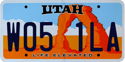 UT license plate W051LA