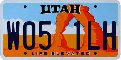 UT license plate W051LH