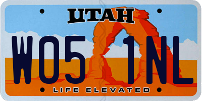 UT license plate W051NL