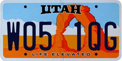 UT license plate W051QG