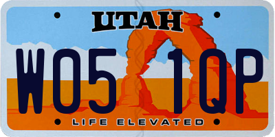 UT license plate W051QP