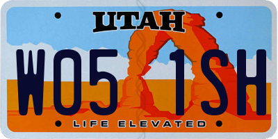 UT license plate W051SH