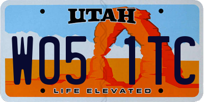 UT license plate W051TC
