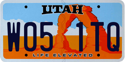 UT license plate W051TQ