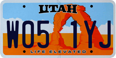 UT license plate W051YJ