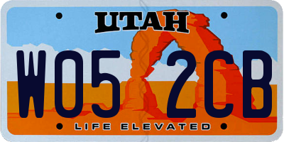 UT license plate W052CB