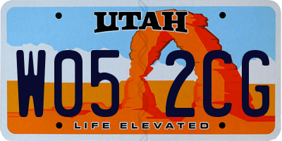 UT license plate W052CG