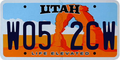 UT license plate W052CW