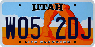 UT license plate W052DJ