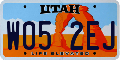 UT license plate W052EJ