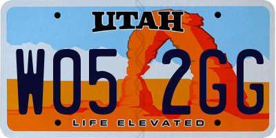 UT license plate W052GG
