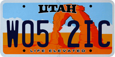 UT license plate W052IC