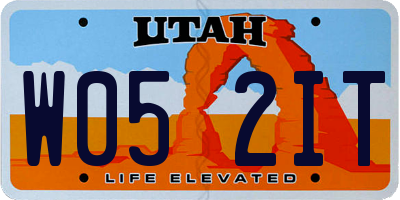 UT license plate W052IT