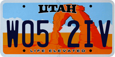 UT license plate W052IV