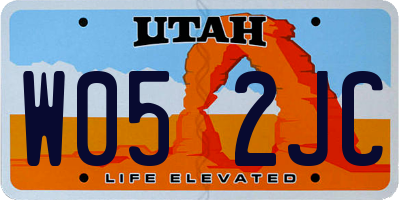 UT license plate W052JC