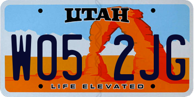 UT license plate W052JG