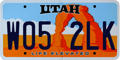 UT license plate W052LK