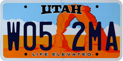 UT license plate W052MA