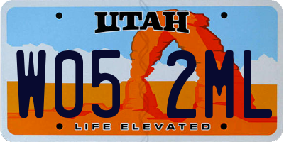 UT license plate W052ML